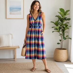 j crew factory eyelet midi dress Eyelet-embroidered Tiered Midi Dress For Women